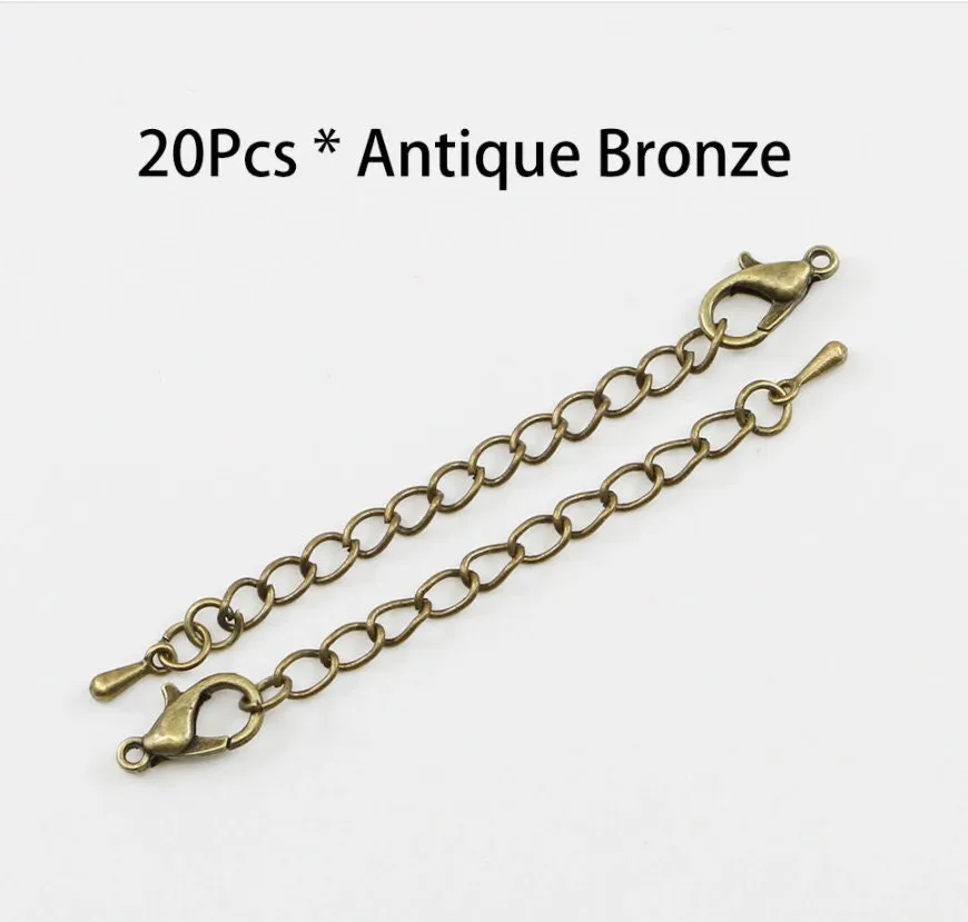 Extra Chain for Bracelet - Extenders for Anklet - Extenders for Necklace - Bracelet Extension for Jewelry Making - Chain Adjustor Lobster