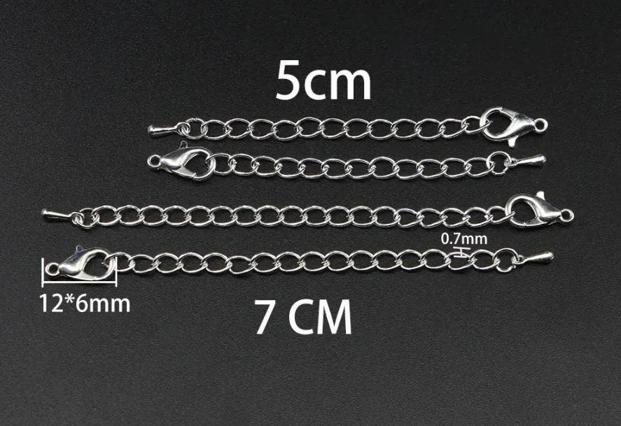 Extra Chain for Bracelet - Extenders for Anklet - Extenders for Necklace - Bracelet Extension for Jewelry Making - Chain Adjustor Lobster