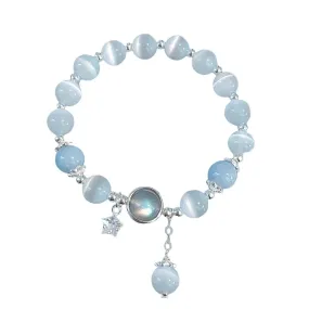 Fortune's Favor Sterling Silver Crystal and Opal Women's Bracelet