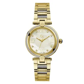 Gc Fusion Cable Ladies White Watch Z15001L1MF