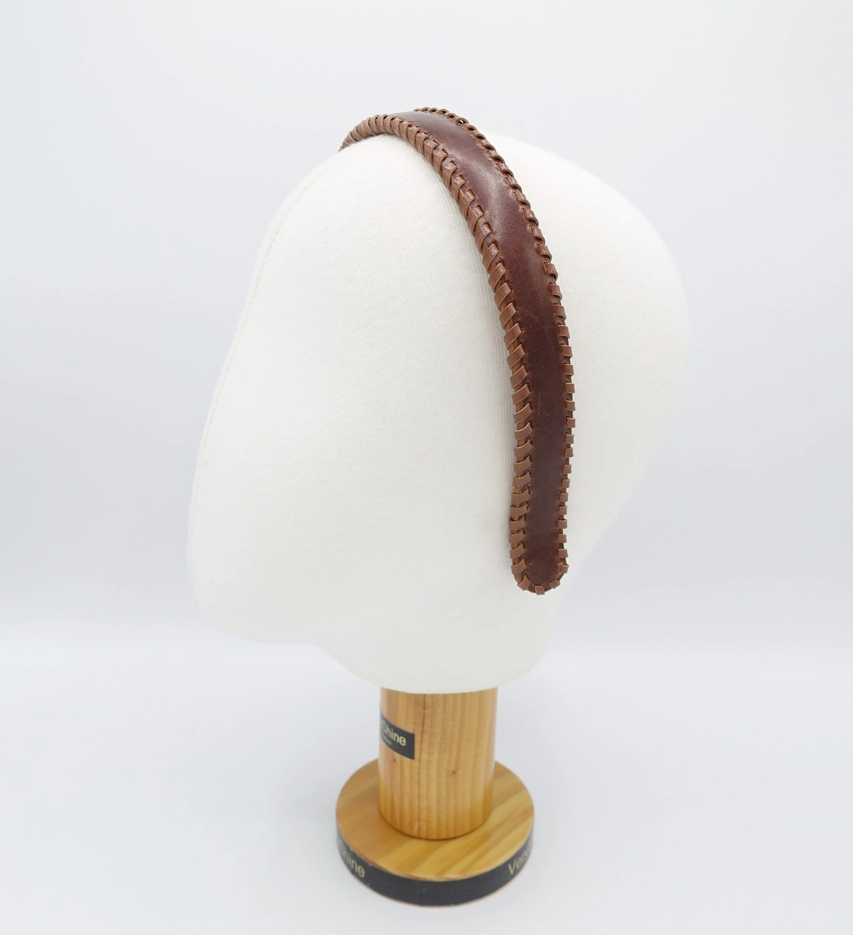 genuine leather headband, lace headband, leather hair accessories for women