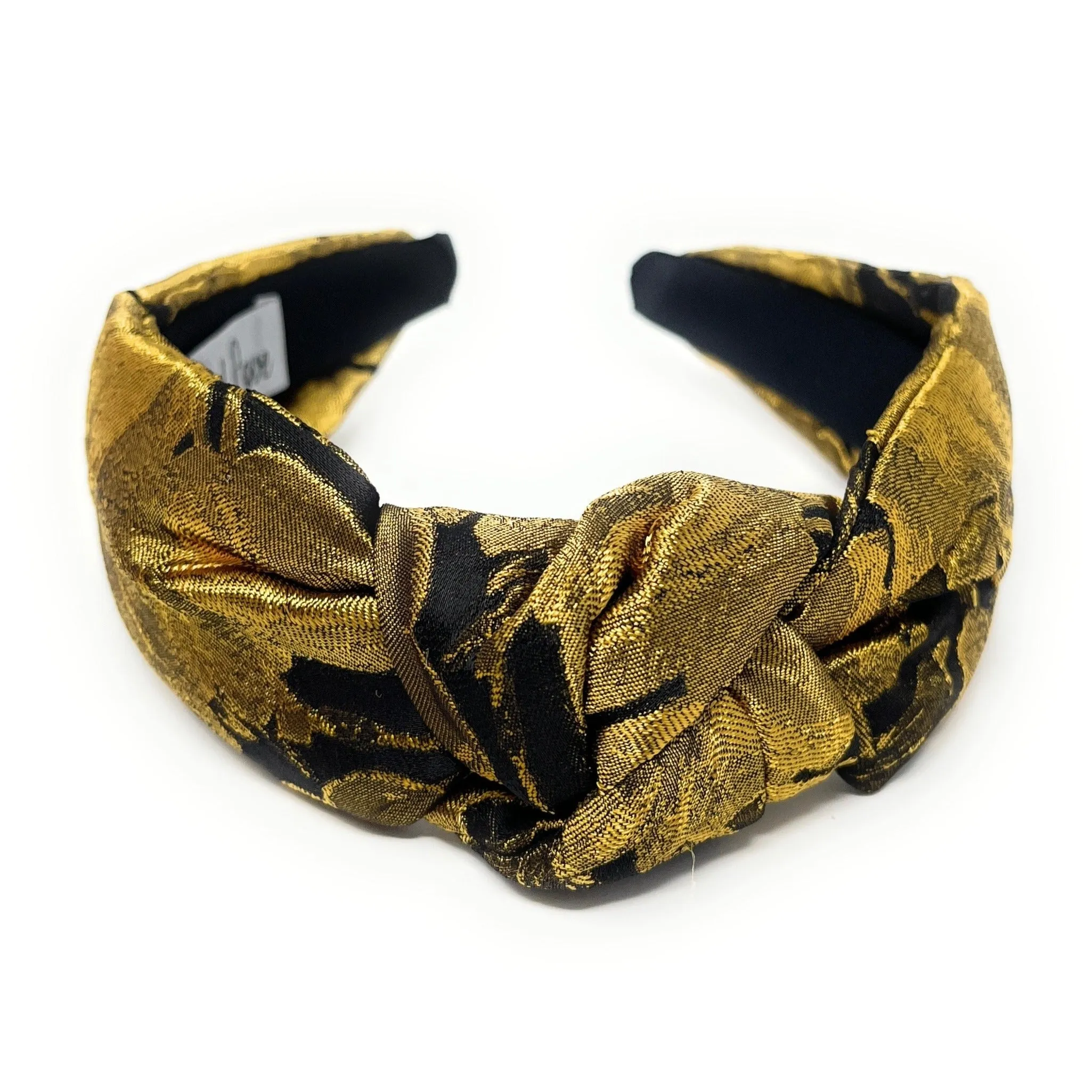 Gold Black Knotted Headband