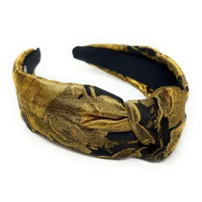 Gold Black Knotted Headband