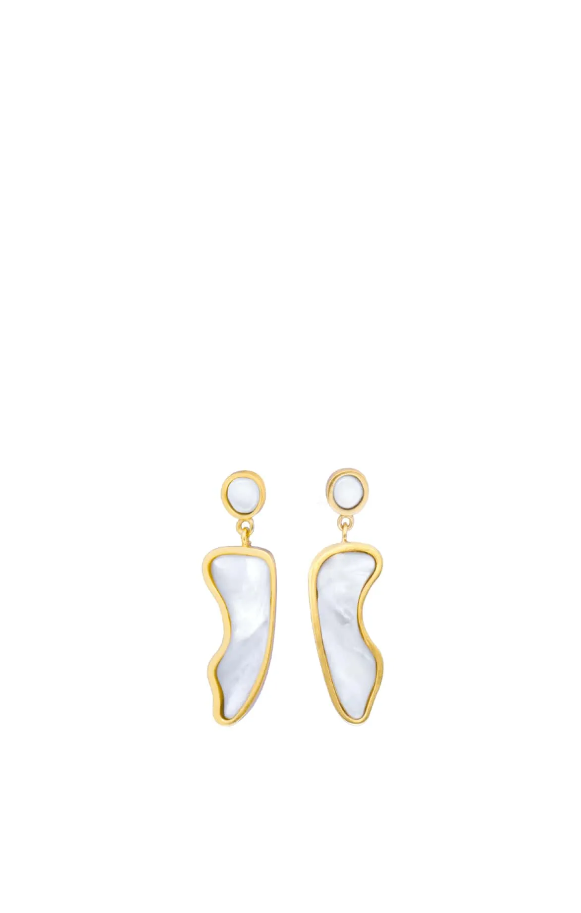 Gold Nacar Earrings