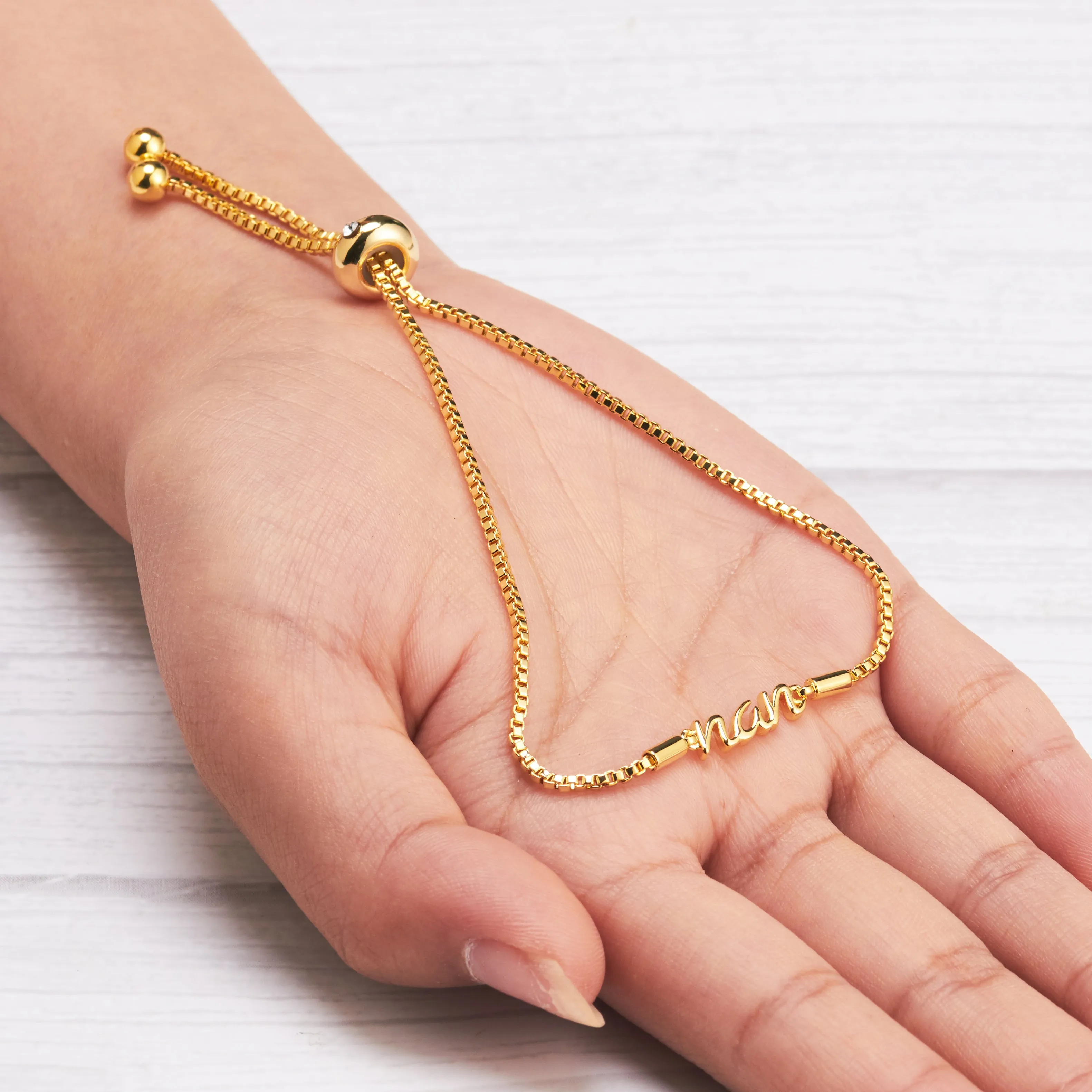 Gold Plated Nan Bracelet Created with Zircondia® Crystals