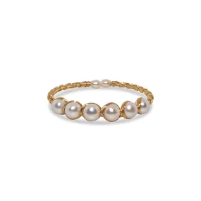 Golden Embrace Pearl Bracelet