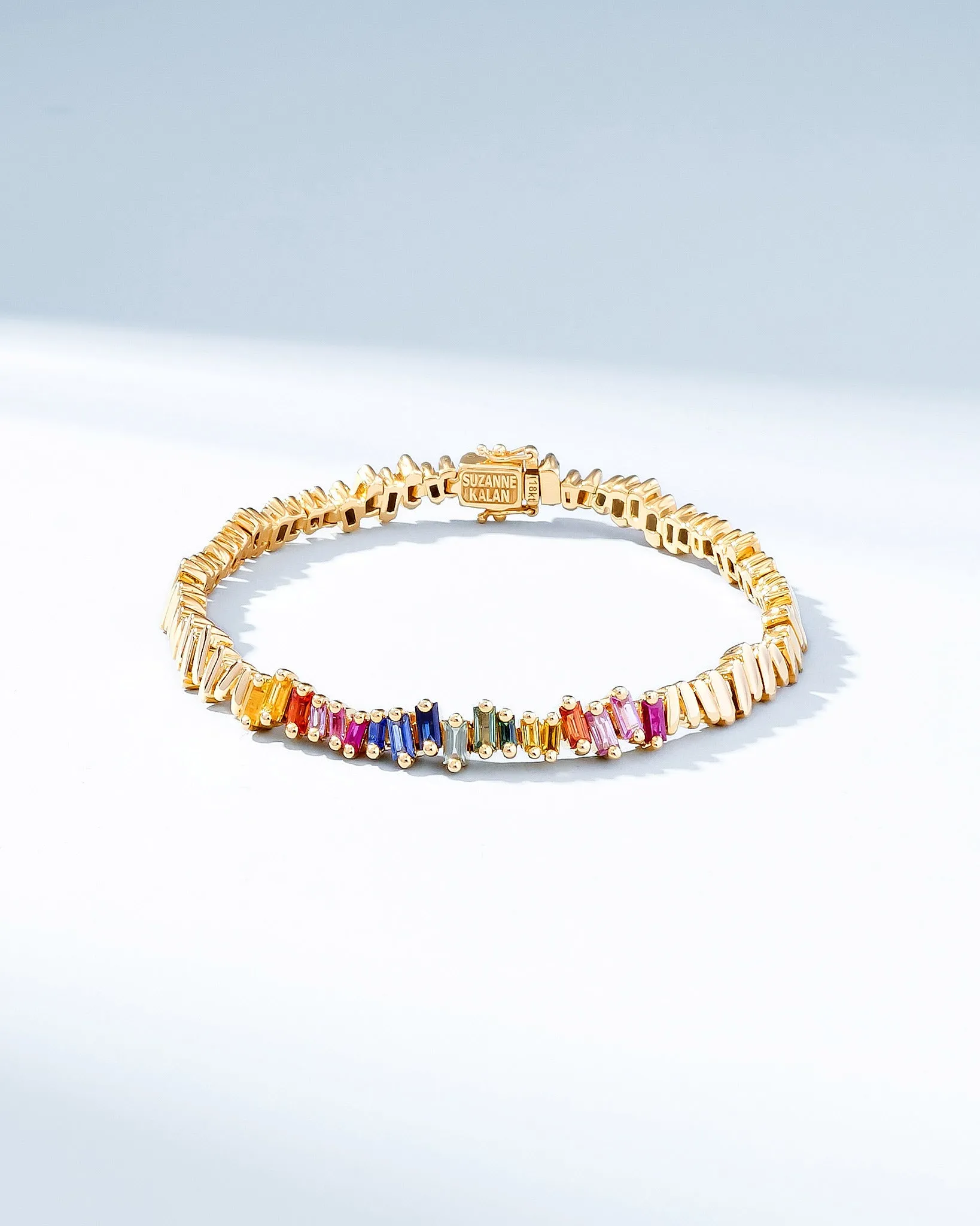 Golden Rainbow Sapphire ID Bracelet