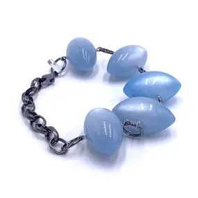 Ice Blue Moonglow Pod Stations Bracelet