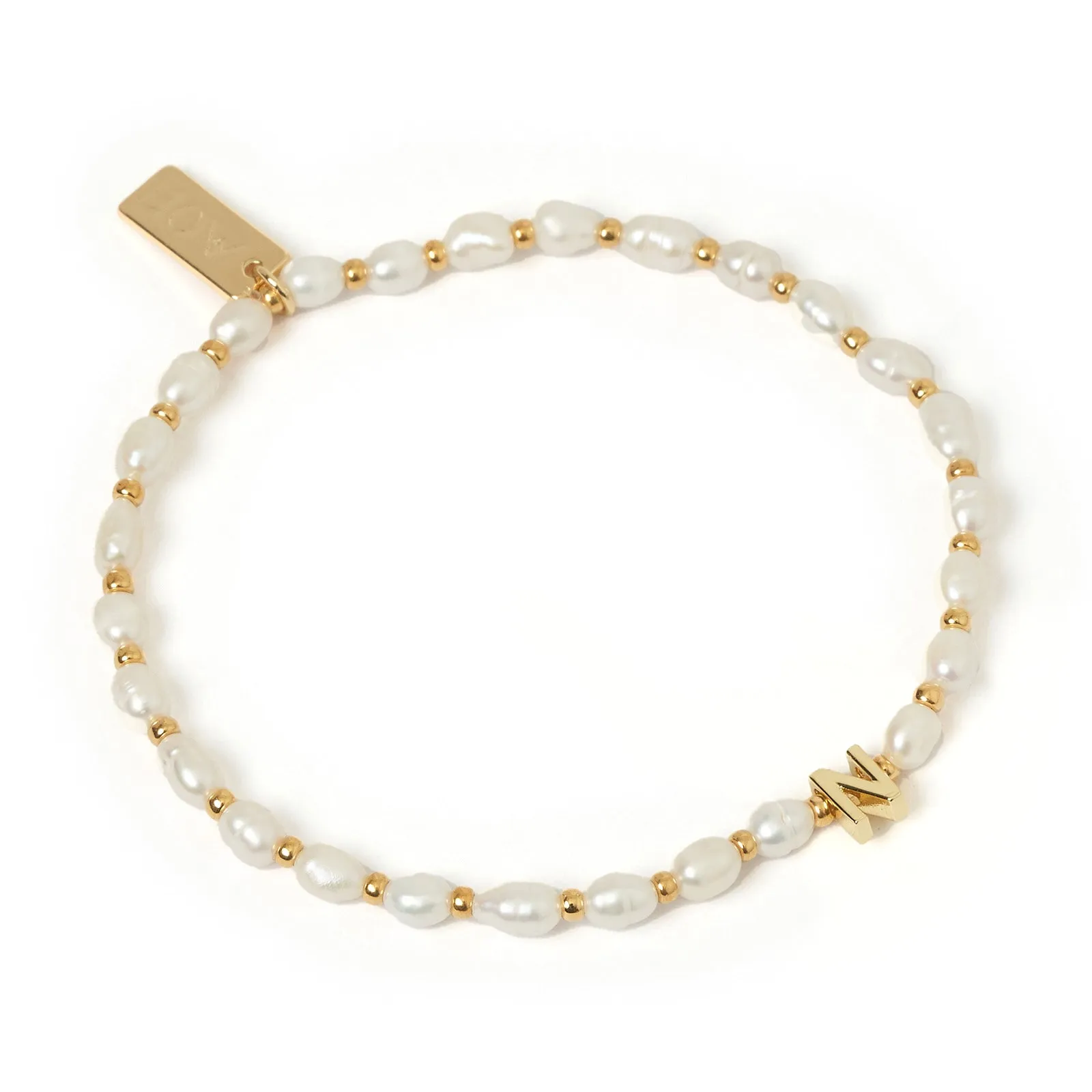 Initial Pearl Bracelet