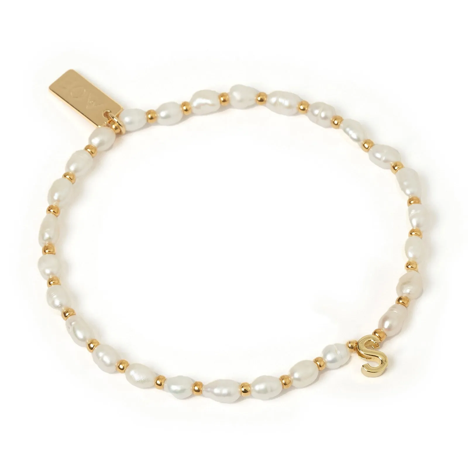 Initial Pearl Bracelet