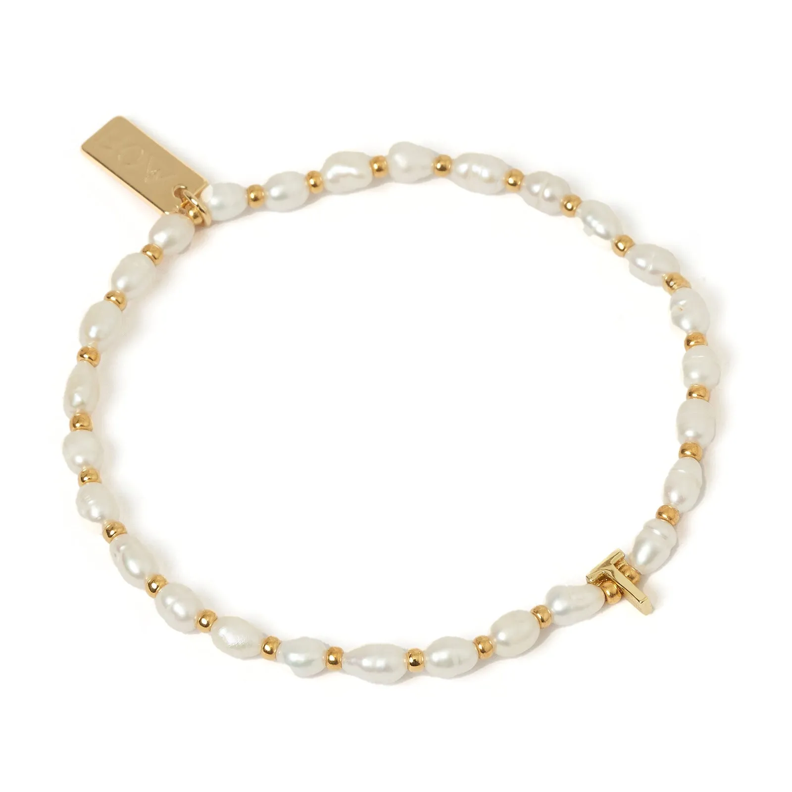 Initial Pearl Bracelet