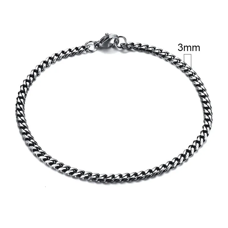 JC - Men’s Miami Curb Bracelet: Heavy-duty stainless steel, classic punk style