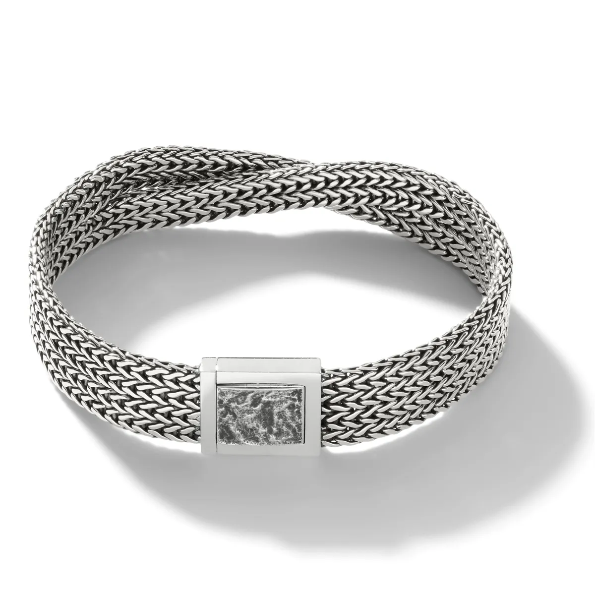 John Hardy Classic Chain Sterling Silver 12mm Double Row Chain Bracelet