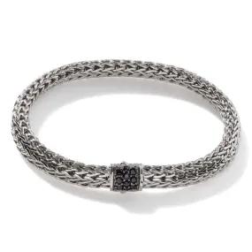 John Hardy Small Classic Chain Black Sapphire Bracelet in Sterling Silver Bracelet