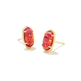 Kendra Scott | Grayson Gold Stud Earrings in Berry Kyocera Opal