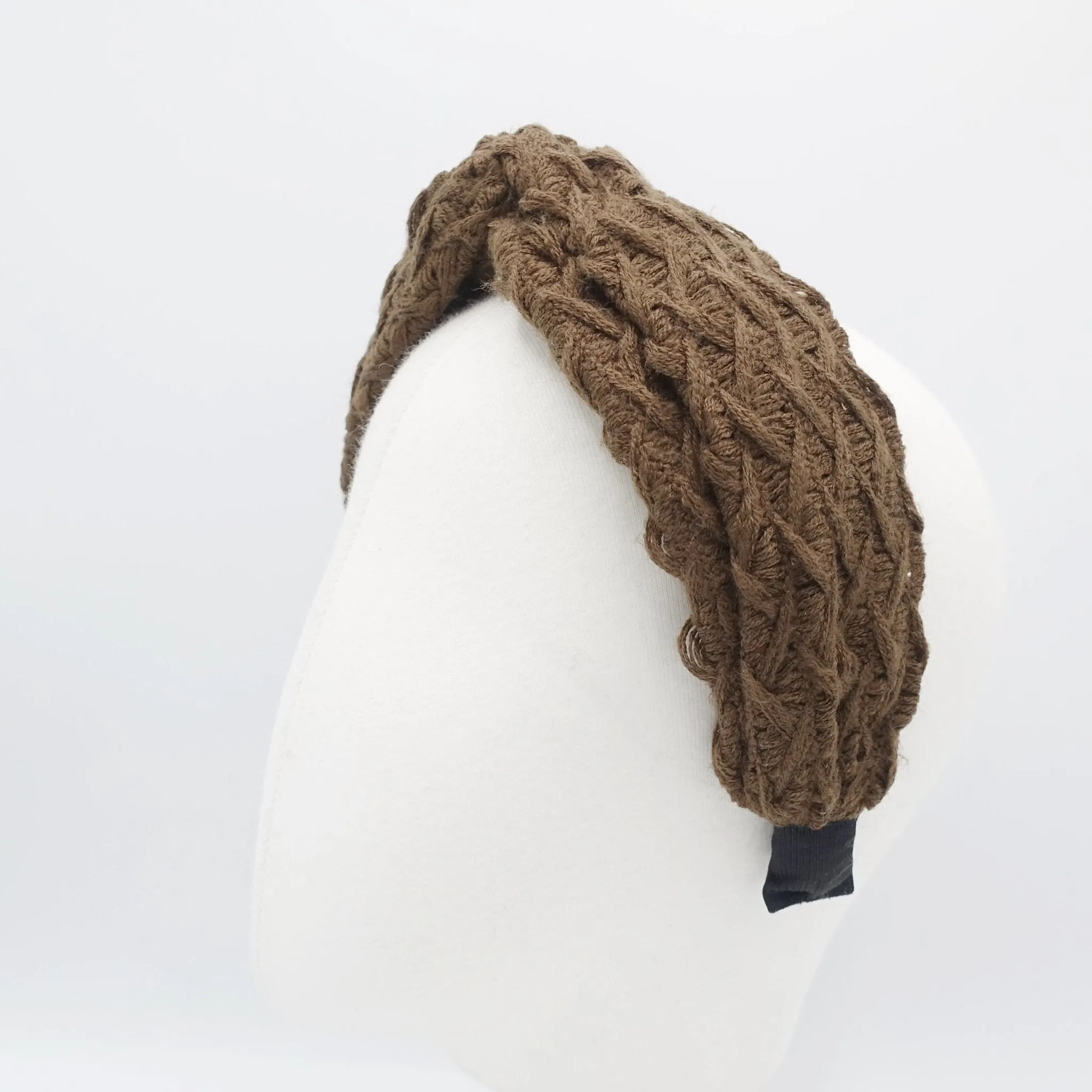 knit x pattern headband cross style hairband Fall Winter hair accessory for women