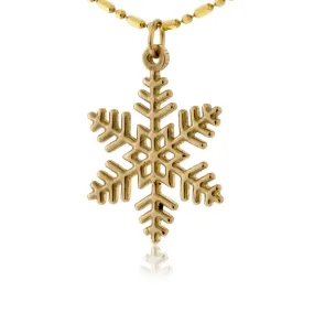 Large Filigree Flat Snowflake Charm or Necklace