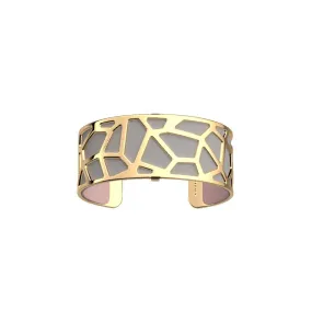 LES GEORGETTES BY ALTESSE Girafe Bracelet 25mm, Gold Finishing - Light Grey / Light Pink