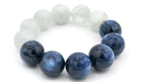 Luxury Kyanite and Aquamarine Natural Gemstone Bracelet