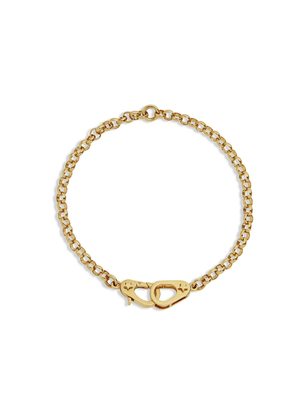 Medium Belcher Sister Hook Yellow Gold Bracelet