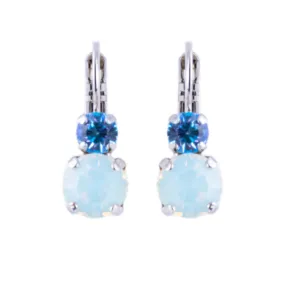 Medium Double Stone Leverback Earrings in "Ice Queen" *Preorder*