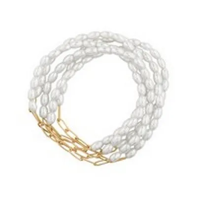 Meghan Browne Honor Bracelet - Gold Pearl