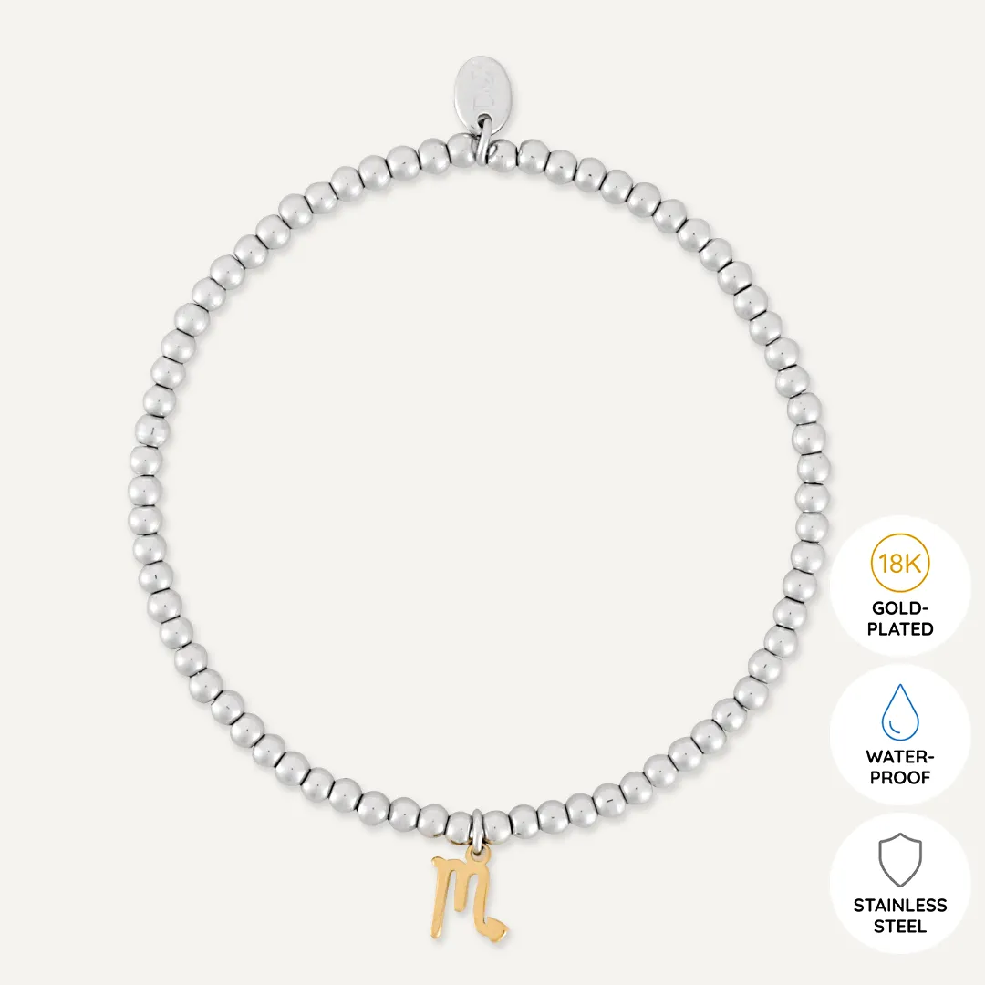 Memories: "SCORPIO" | The Scorpion Bracelet | White Gold & 18K Gold-Plated