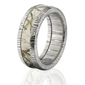 Men's RealTree AP Snow Camo Ring, AP White Camo Wedding Band