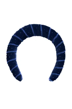 Min Headband - Navy Velvet