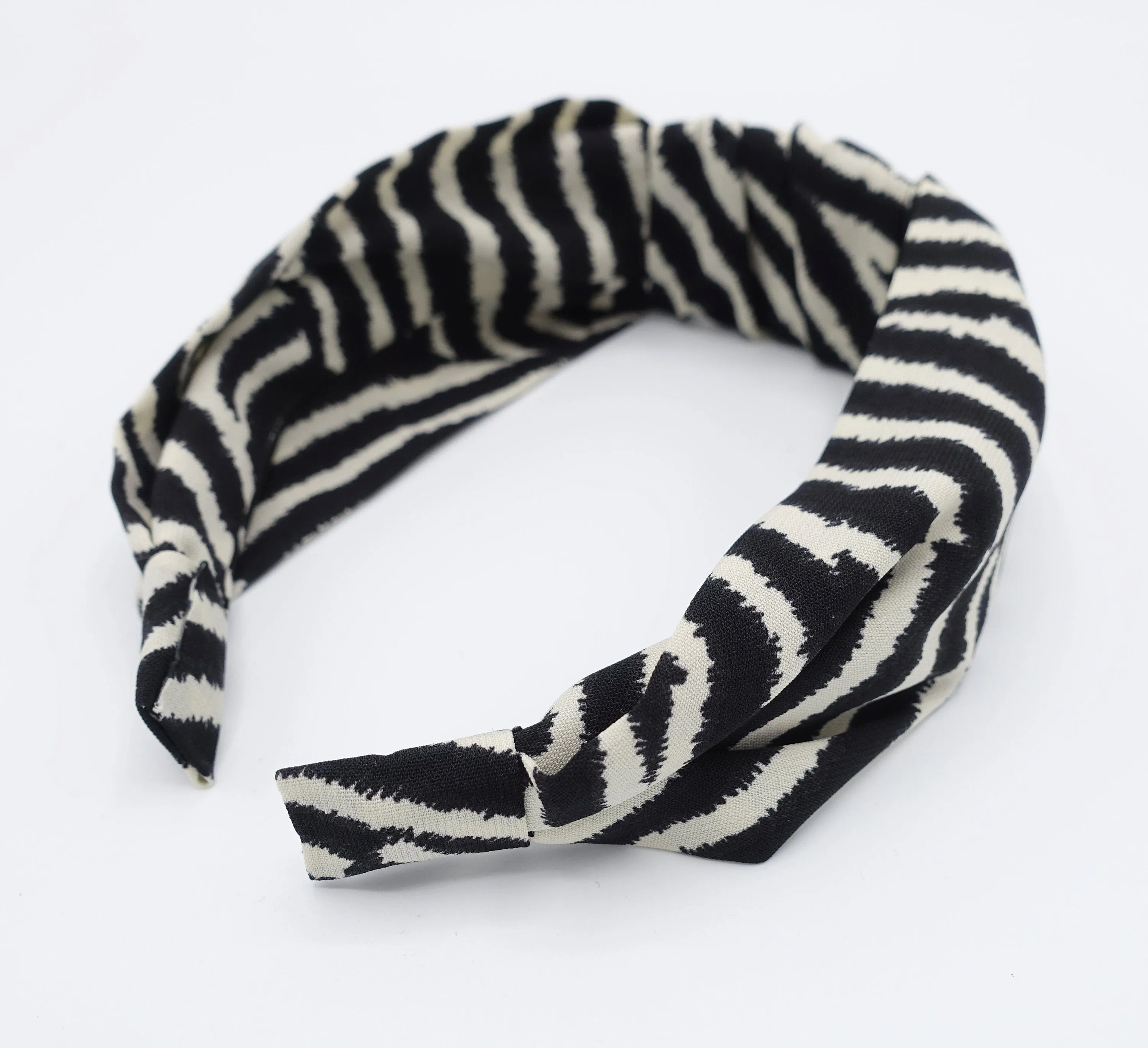 modern zebra pattern headband knotted hairband women hair accessory