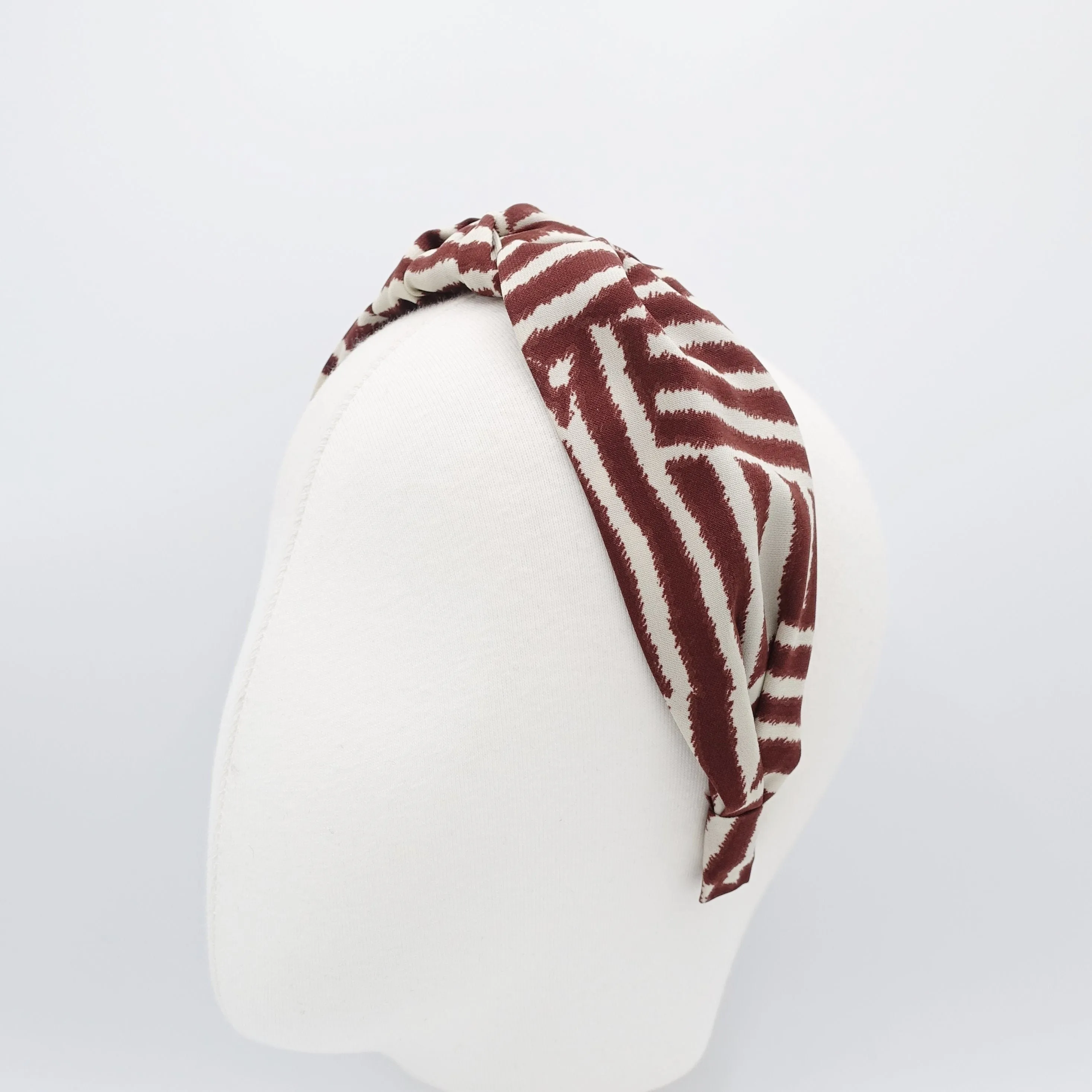 modern zebra pattern headband knotted hairband women hair accessory