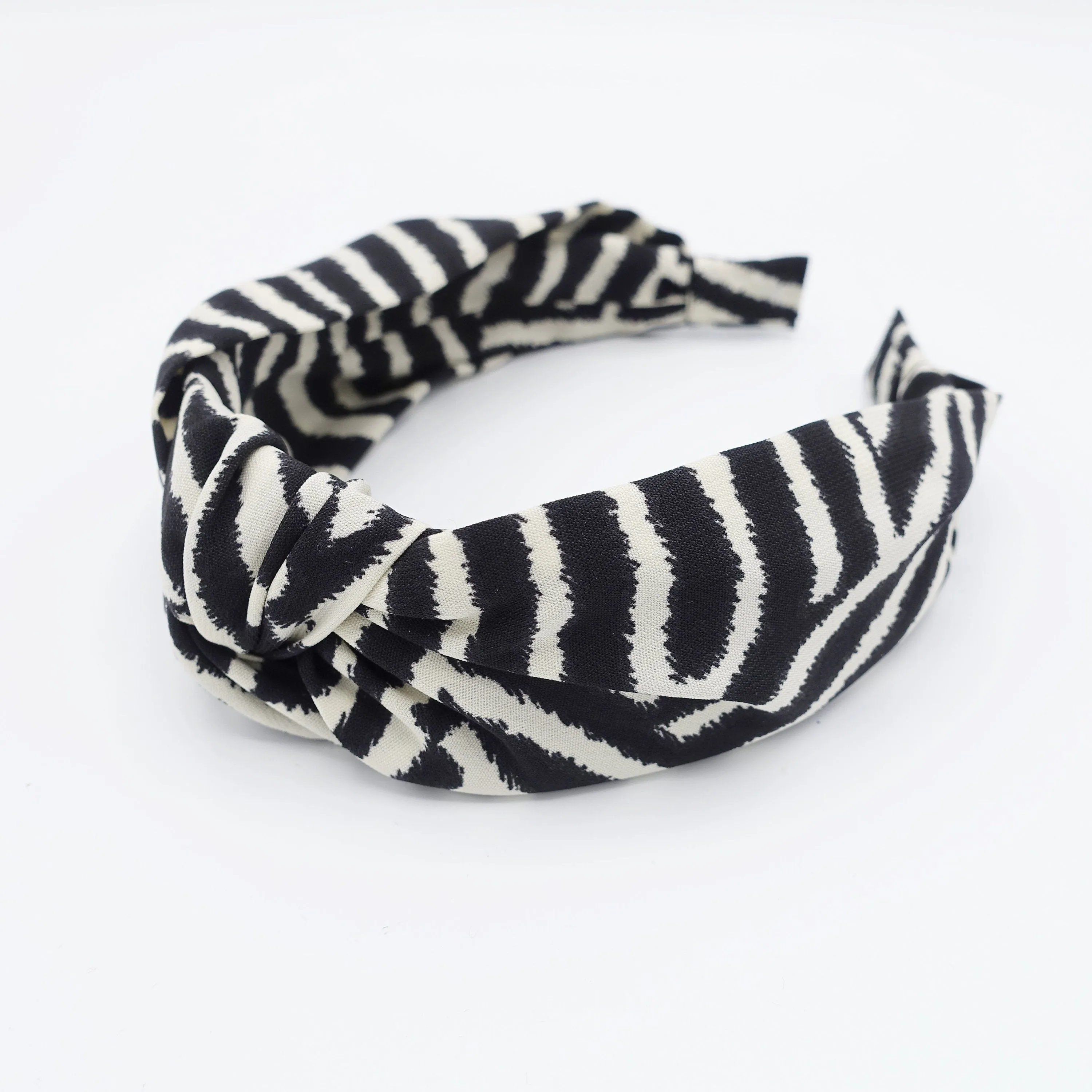 modern zebra pattern headband knotted hairband women hair accessory