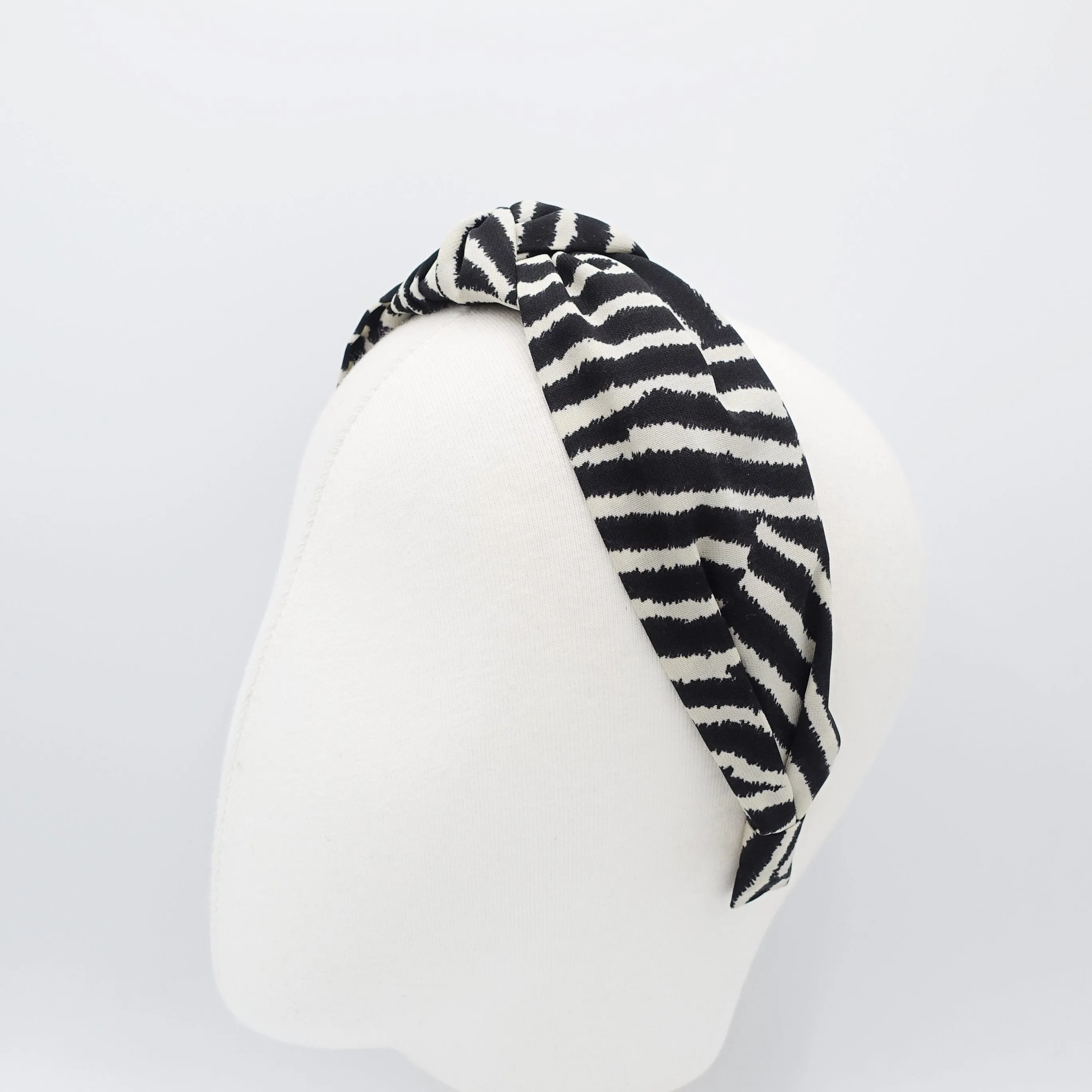 modern zebra pattern headband knotted hairband women hair accessory