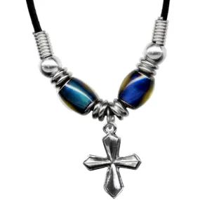 Mood Bead Cross Necklace