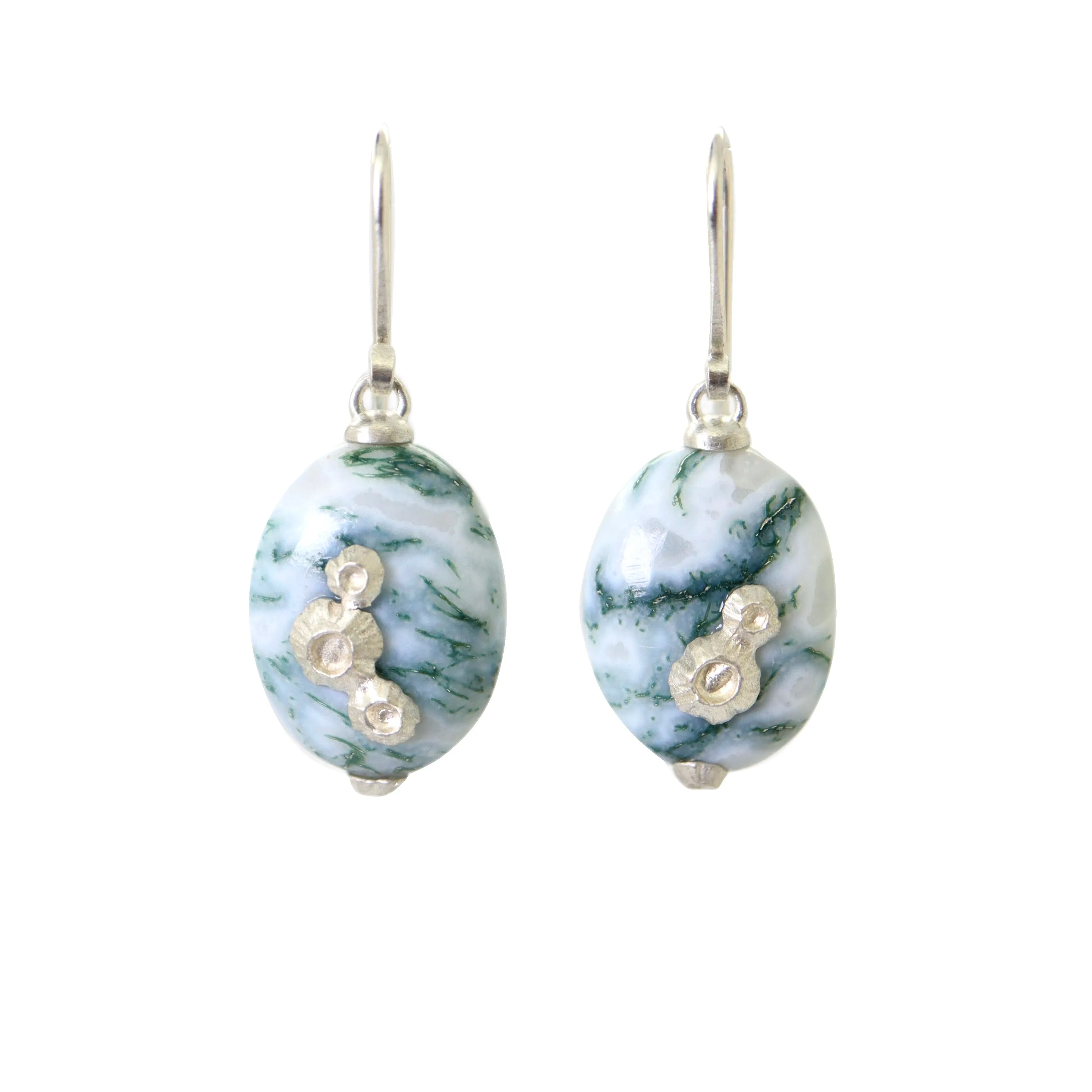 Moss of Éire Opal Ruthie B. Earrings with Barnacles