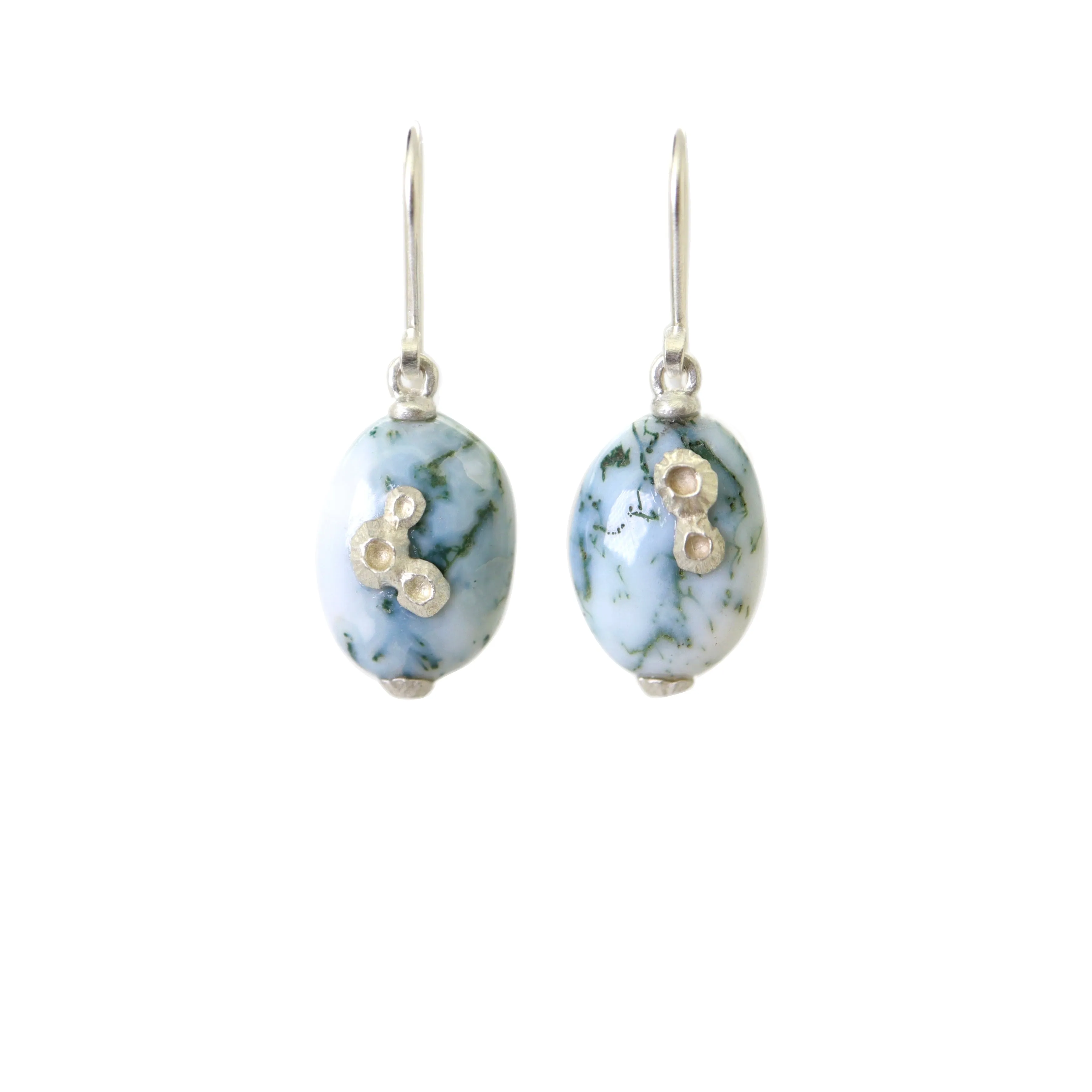 Moss of Éire Opal Ruthie B. Earrings with Barnacles