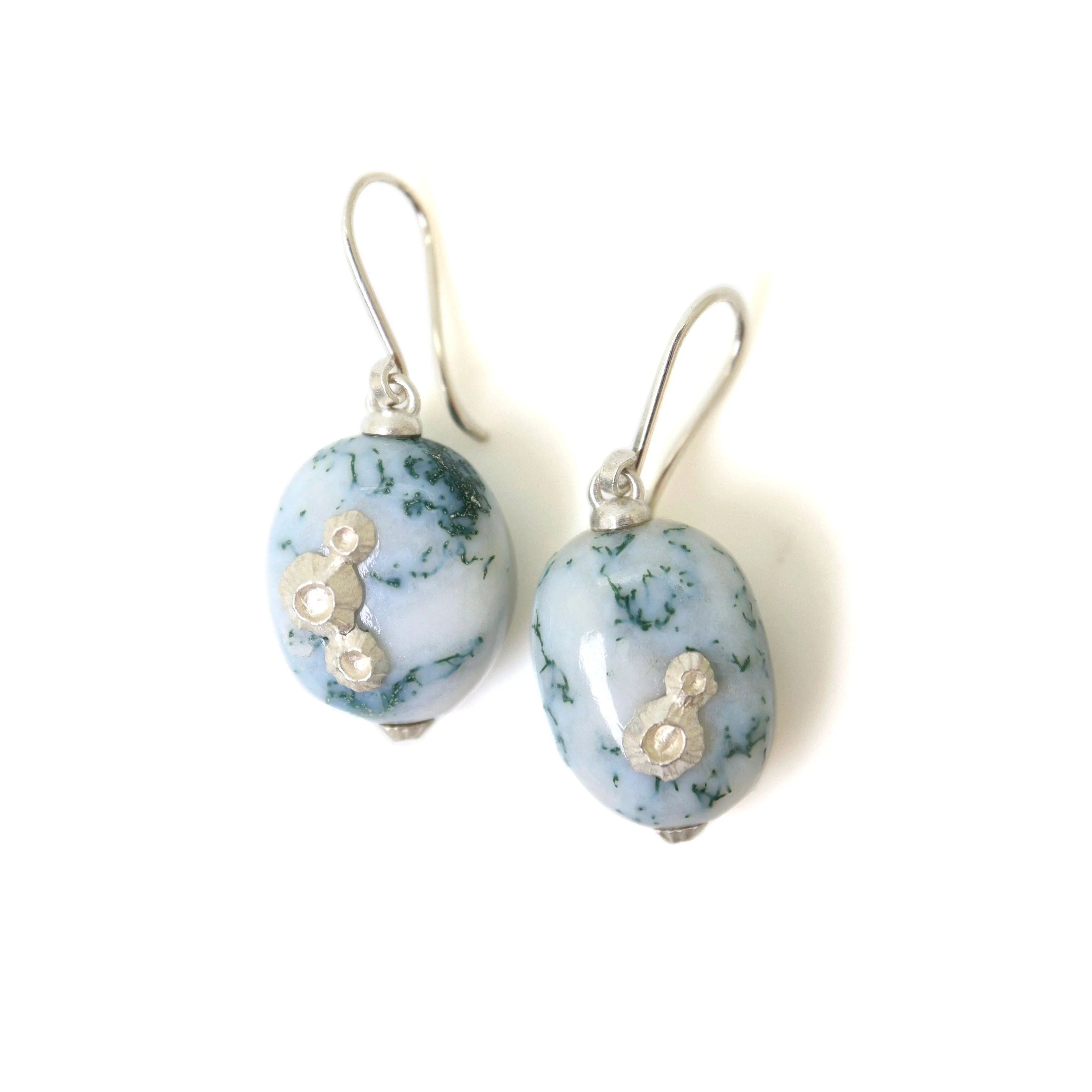 Moss of Éire Opal Ruthie B. Earrings with Barnacles