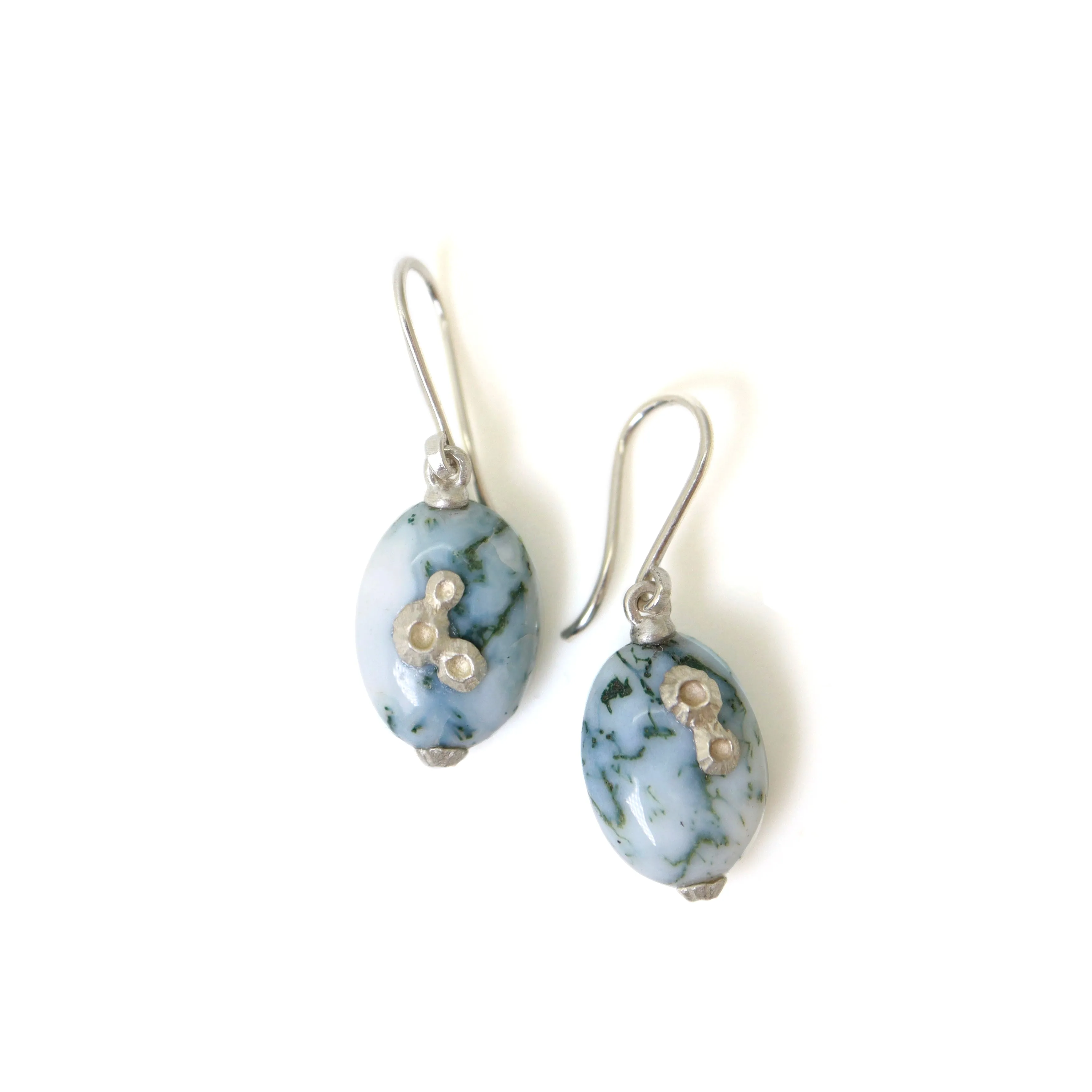 Moss of Éire Opal Ruthie B. Earrings with Barnacles