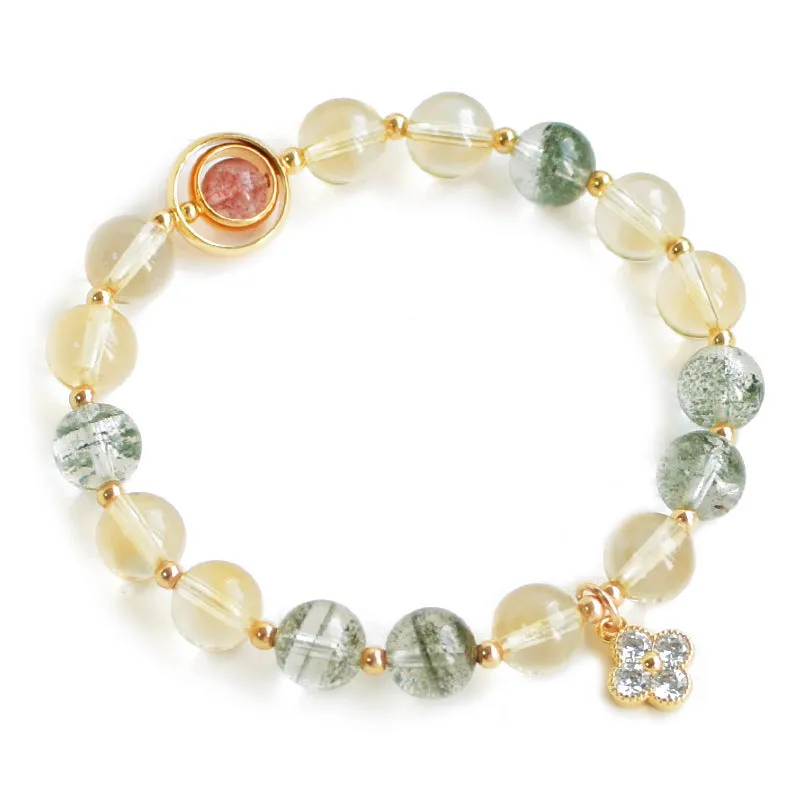 Natural Citrine Green Ghost Bracelet