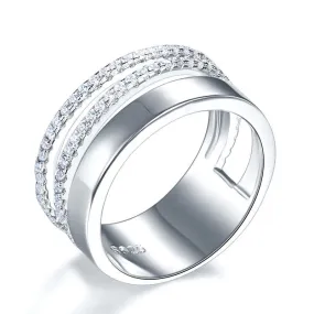 New Style Design 925 Sterling Silver Wedding Band Ring