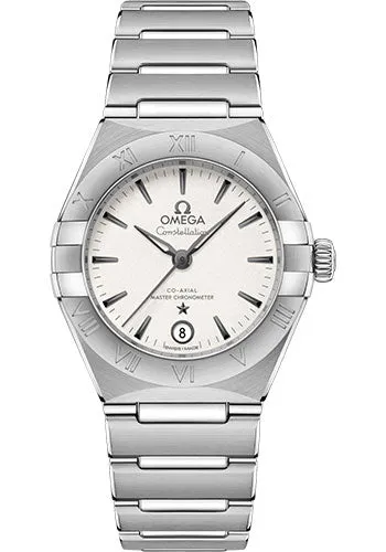 Omega Constellation Manhattan Co-Axial Master Chronometer Watch - 29 mm Steel Case - Crystal White Silvery Dial - 131.10.29.20.02.001