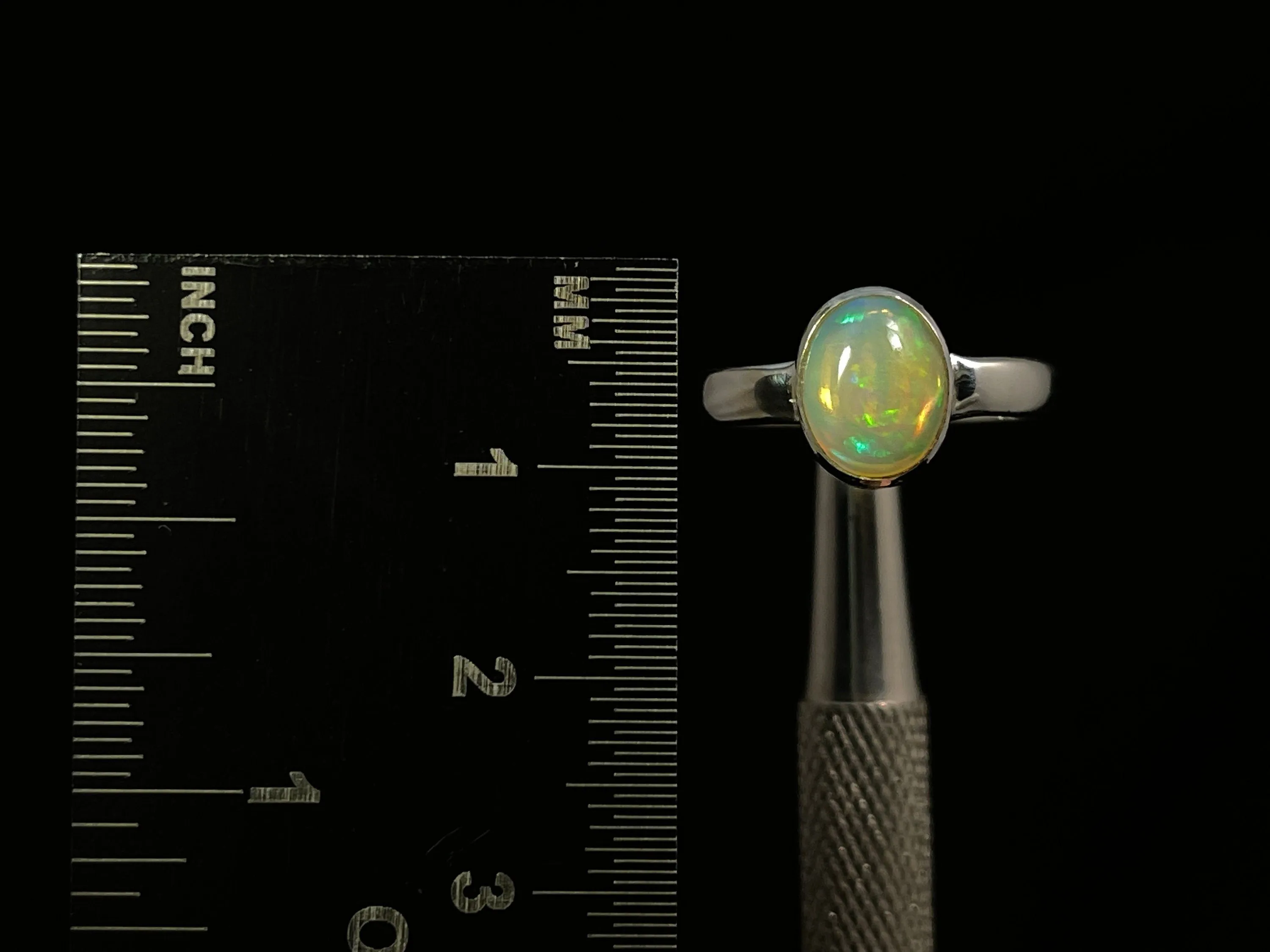 OPAL RING - Sterling Silver, Size 5.5 - Dainty Opal Ring, Opal Jewelry, Welo Opal, 49304