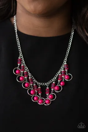 Paparazzi Cool Cascade Pink Necklace