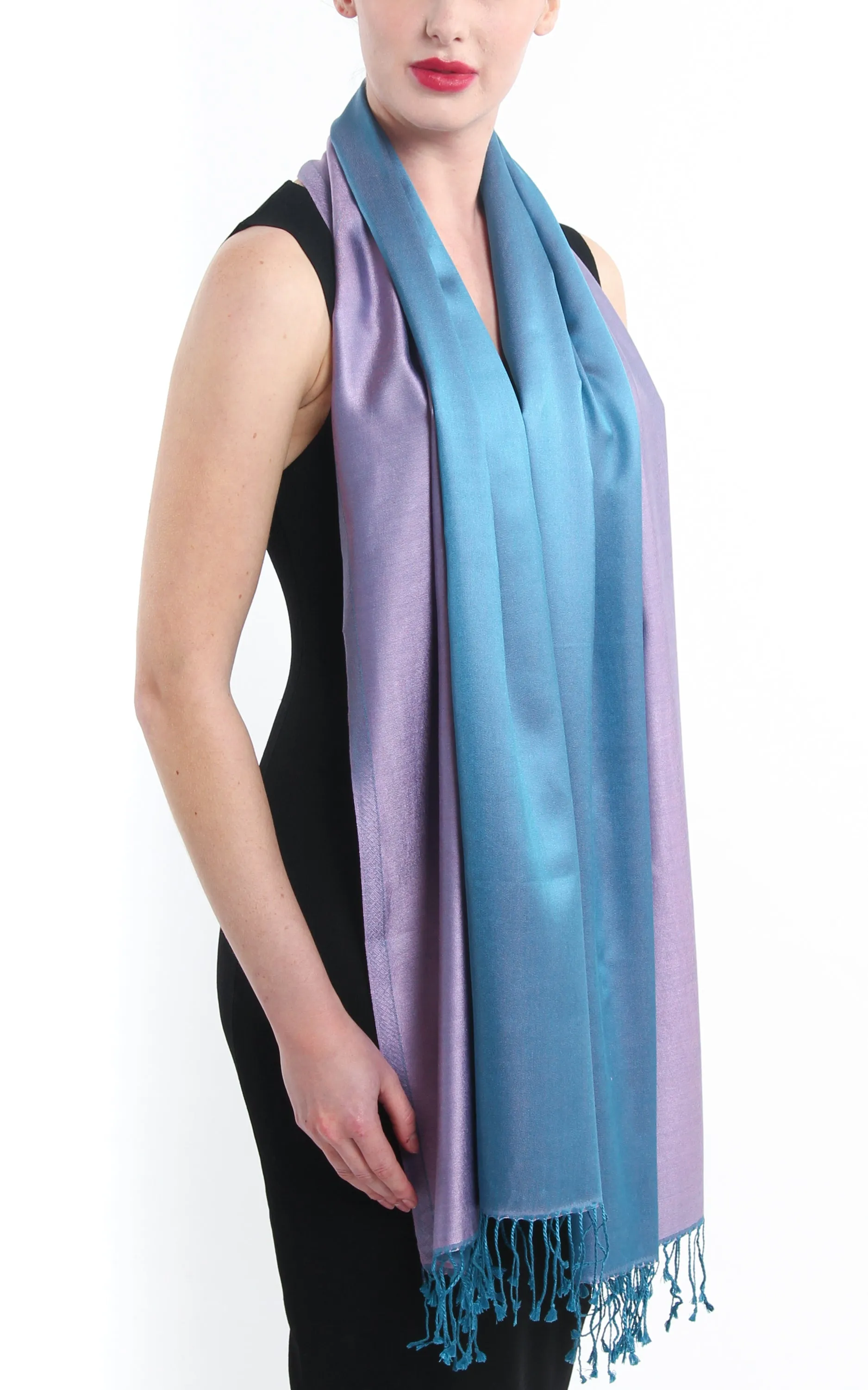 Paula Purple Silk Scarf - TTM271