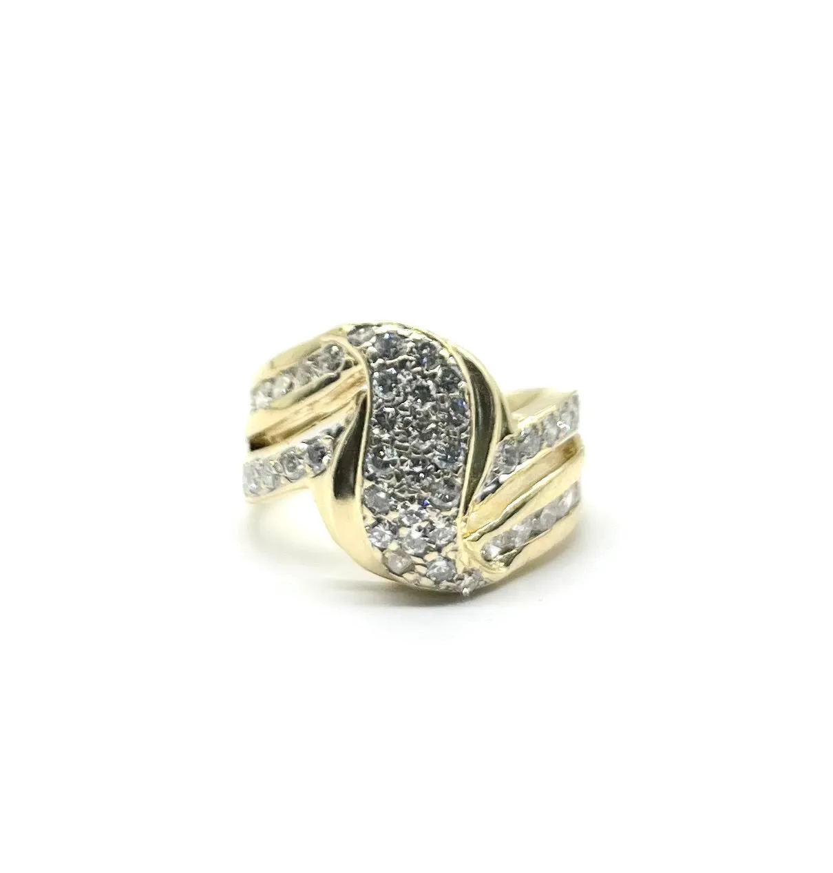 Pave Diamond Bypass Ring