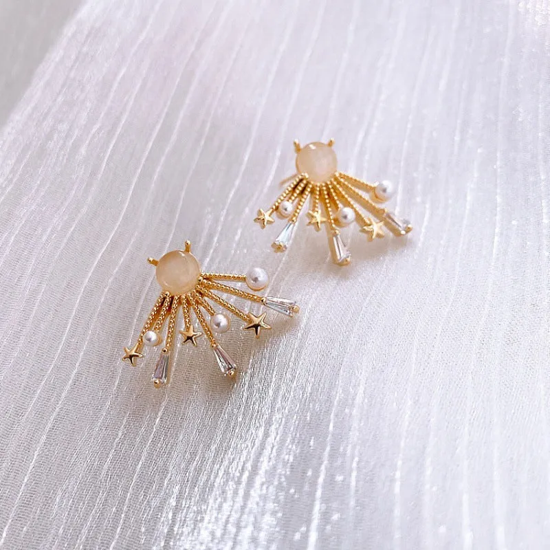 Personality Creative Water Drop Silver Needle Stud Earrings Korean Version