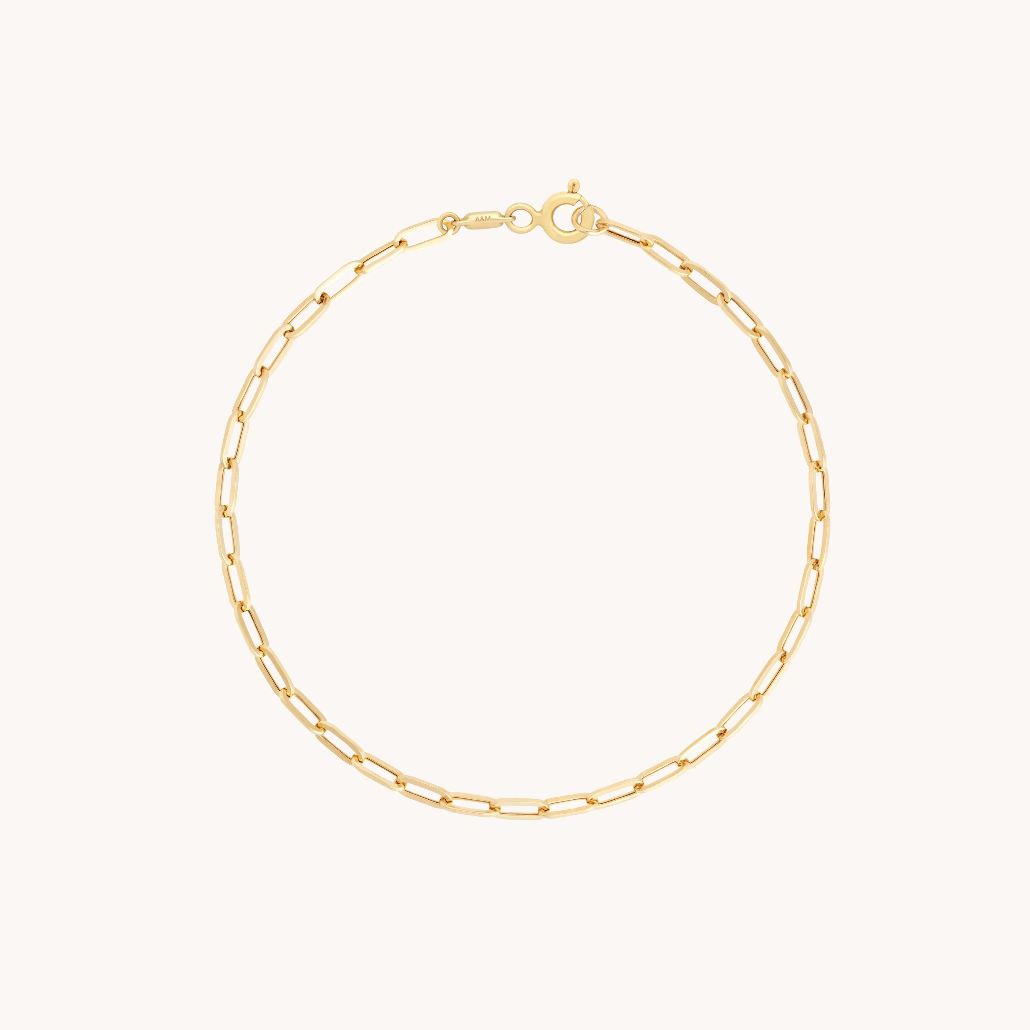 Piccadilly Chain Bracelet in Solid Gold