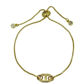 Plated 'Pull' Chain with Small Gold Fill Soda Pop Link: (PGBT4846)