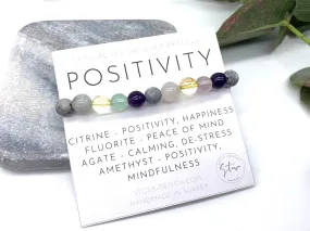 Positivity Crystal Beaded Bracelet - Aromatherapy Bracelet