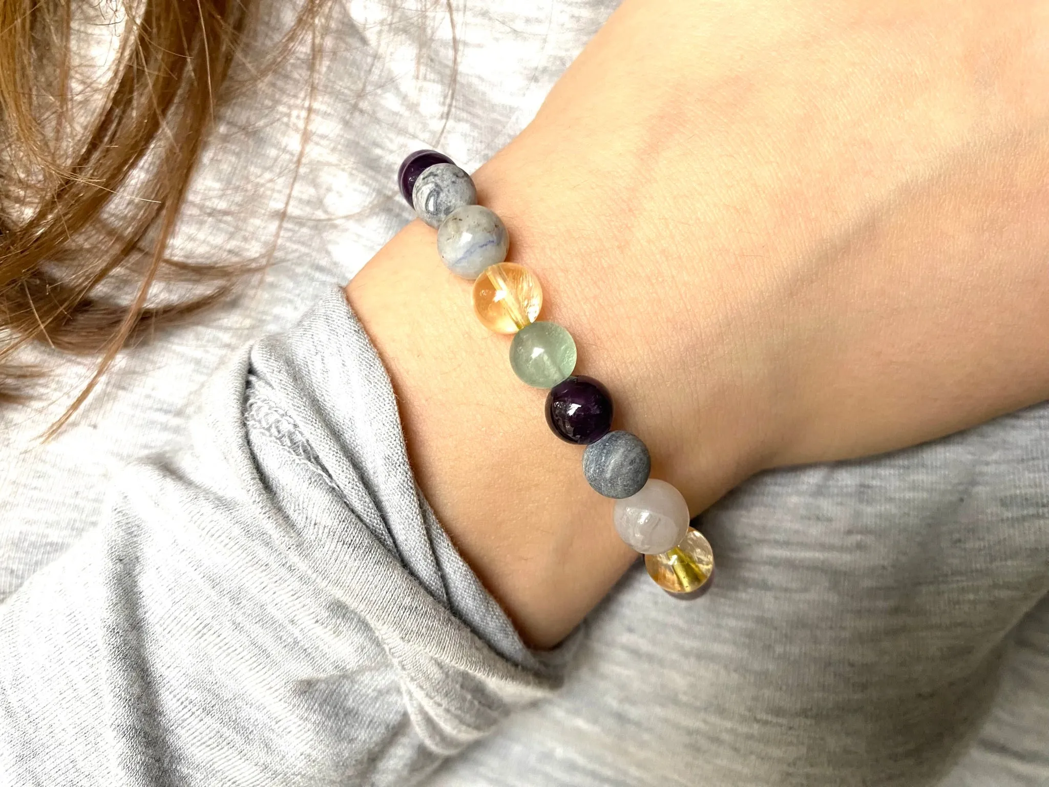 Positivity Crystal Beaded Bracelet - Aromatherapy Bracelet